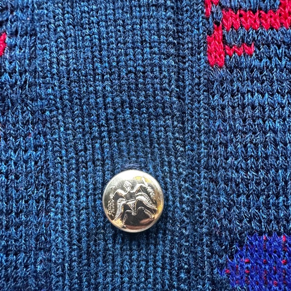 Vintage Grace Navy and Red Floral Cardigan - Picture 10 of 11